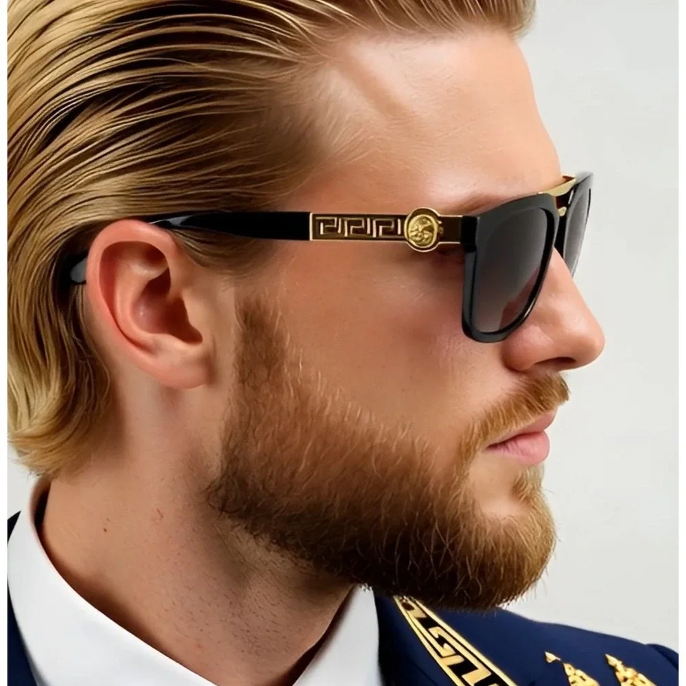 Modern Sunglasses Rectangular Bold Shape Eyewear Eye Glasses Men Male Lentes New